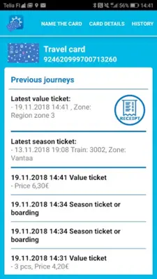 Oma matkakortti android App screenshot 5