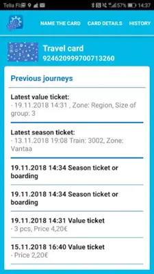 Oma matkakortti android App screenshot 6